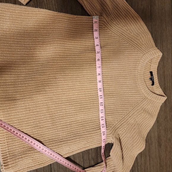 Quince 100% Organic Cotton Fisherman Crew Sweater Medium Tan - Picture 6 of 8